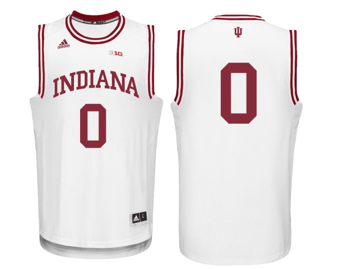 Indiana Hoosiers #0 Curtis Jones Replica College Basketball Jersey White