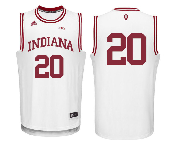 Youth Indiana Hoosiers #20 De'Ron Davis Authentic College Basketball Jersey White