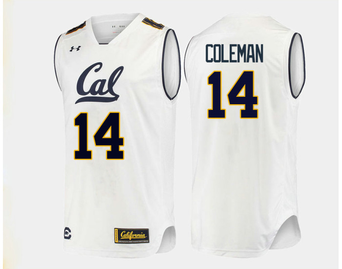 California Golden Bears #14 Don Coleman Authentic College Basketball Jersey White