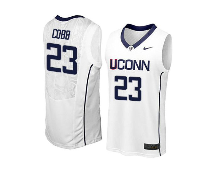 UConn Huskies #23 Eric Cobb Authentic College Basketball Jersey White
