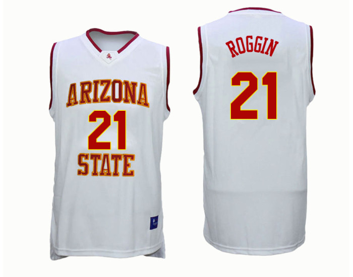 Youth Arizona State Sun Devils #21 Jack Roggin Replica College Basketball Jersey White