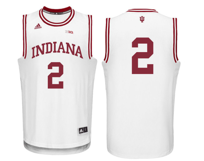 Indiana Hoosiers #2 Josh Newkirk Authentic College Basketball Jersey White