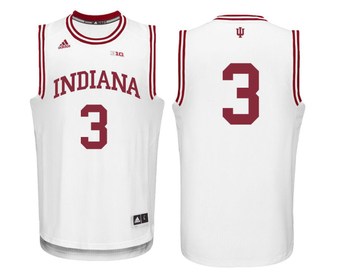 Youth Indiana Hoosiers #3 Justin Smith Authentic College Basketball Jersey White
