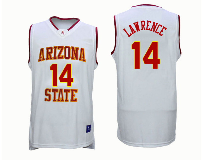 Youth Arizona State Sun Devils #14 Kimani Lawrence Authentic College Basketball Jersey White