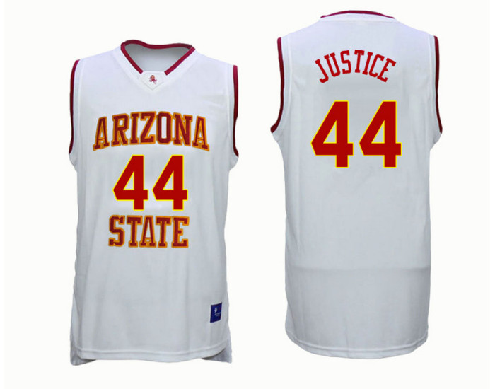 Arizona State Sun Devils #44 Kodi Justice Replica College Basketball Jersey White