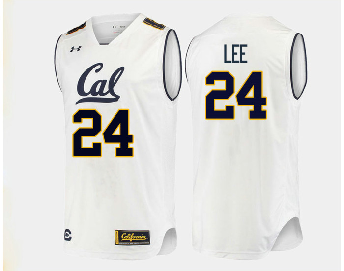 California Golden Bears #24 Marcus Lee Authentic College Basketball Jersey White