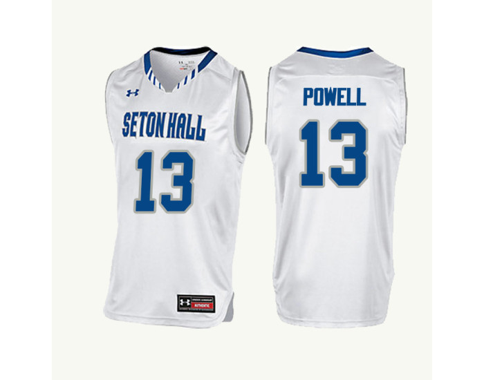 Seton Hall Pirates #13 Myles Powell Authentic College Basketball Jersey White