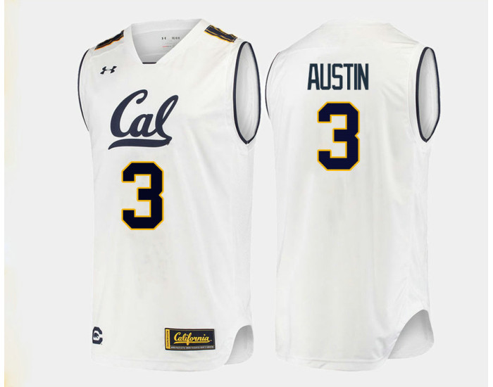 California Golden Bears #3 Paris Austin Authentic College Basketball Jersey White