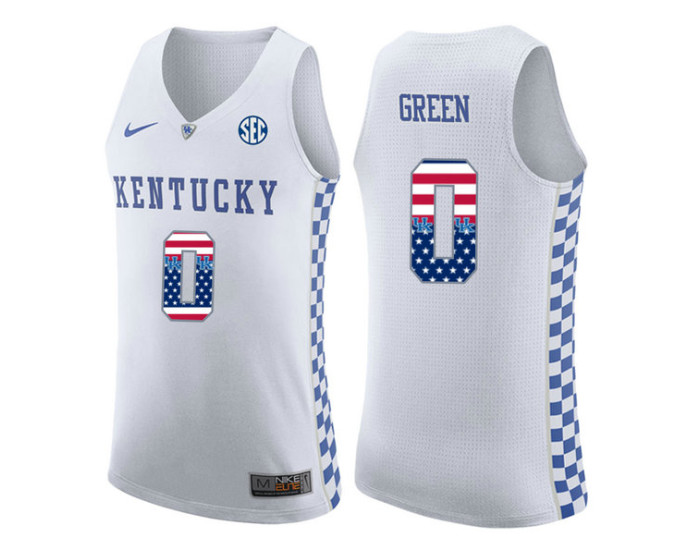 Kentucky Wildcats #0 Quade Green Replica College Basketball Jersey white