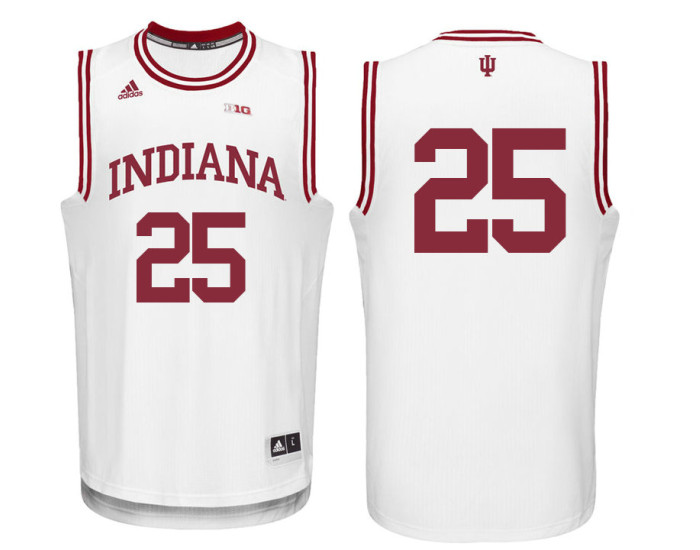 Indiana Hoosiers #25 Race Thompson Authentic College Basketball Jersey White