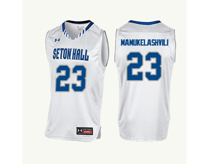 Youth Seton Hall Pirates #23 Sandro Mamukelashvili Authentic College Basketball Jersey White