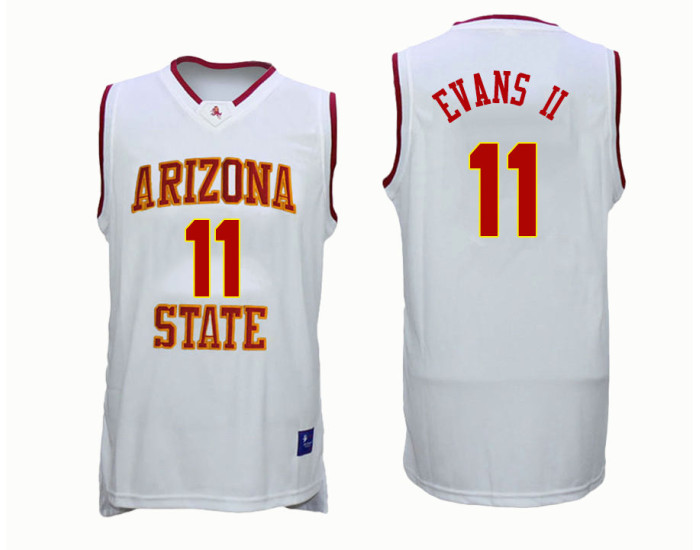 Arizona State Sun Devils #11 Shannon Evans II Replica College Basketball Jersey White