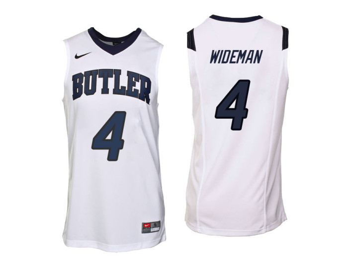 Youth Butler Bulldogs #4 Tyler Wideman Authentic College Basketball Jersey White