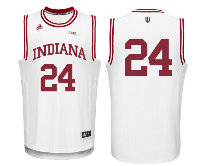 Youth Indiana Hoosiers #24 Vijay Blackmon Replica College Basketball Jersey White