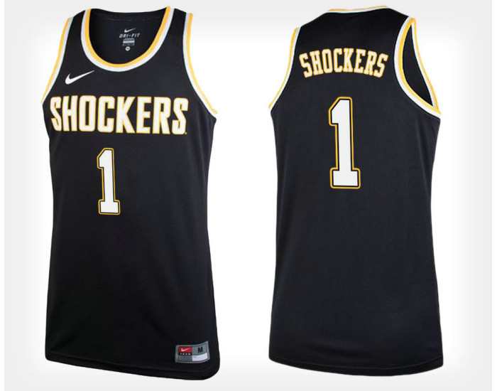 Wichita State Shockers NO. 1 Black Alternate Authentic College Basketball Jersey