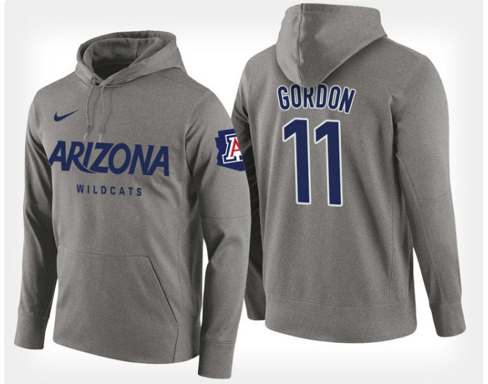 Arizona Wildcats #11 Aaron Gordon Gray Hoodie College Basketball