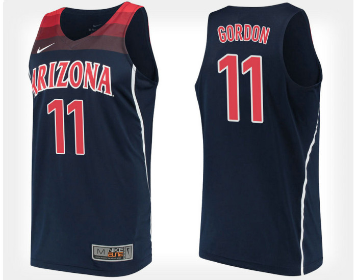 Arizona Wildcats #11 Aaron Gordon Navy Alternate Replica College Basketball Jersey