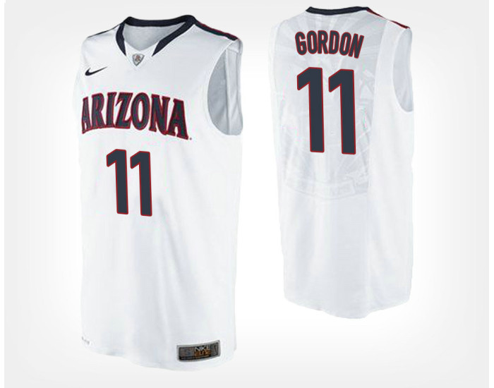 Arizona Wildcats #11 Aaron Gordon White Road Authentic College Basketball Jersey