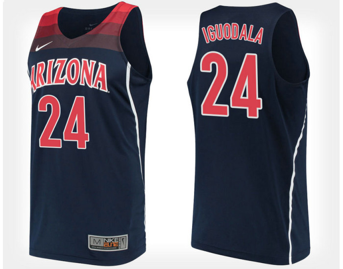 Youth Arizona Wildcats #24 Andre Iguodala Navy Alternate Authentic College Basketball Jersey