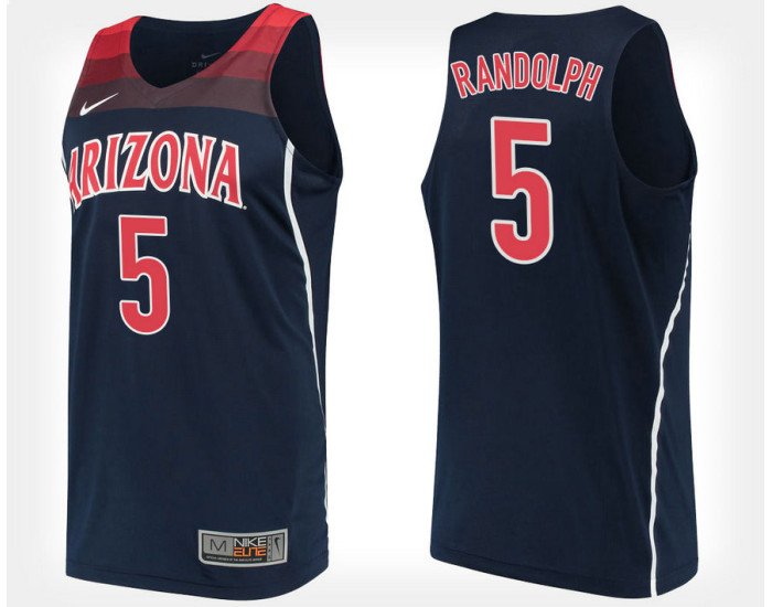 Arizona Wildcats #5 Brandon Randolph Navy Alternate Authentic College Basketball Jersey