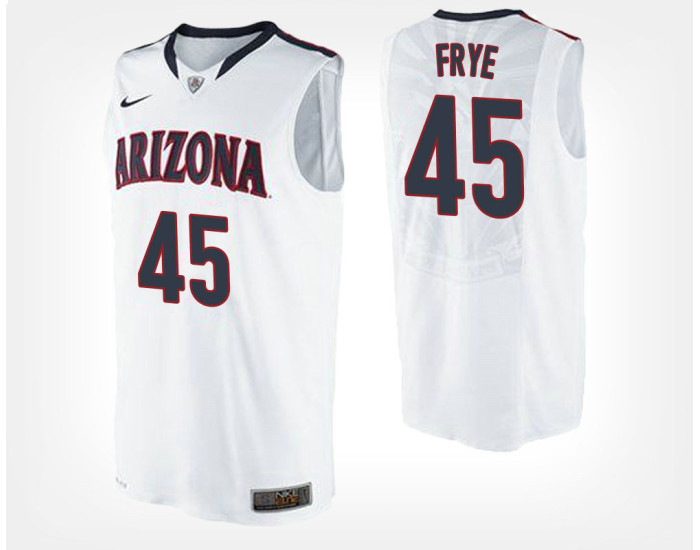 Youth Arizona Wildcats #45 Channing Frye White Road Replica College Basketball Jersey