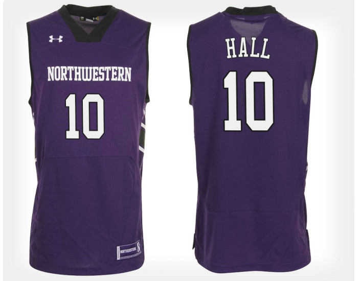 Youth Northwestern Wildcats #10 Charlie Hall Purple Home Authentic College Basketball Jersey