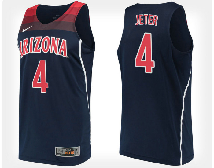 Youth Arizona Wildcats #4 Chase Jeter Navy Alternate Replica College Basketball Jersey