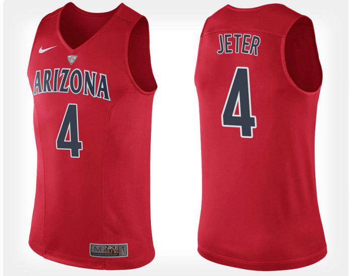 Youth Arizona Wildcats #4 Chase Jeter Red Home Replica College Basketball Jersey