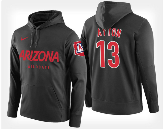 Arizona Wildcats #13 Deandre Ayton Black Hoodie College Basketball