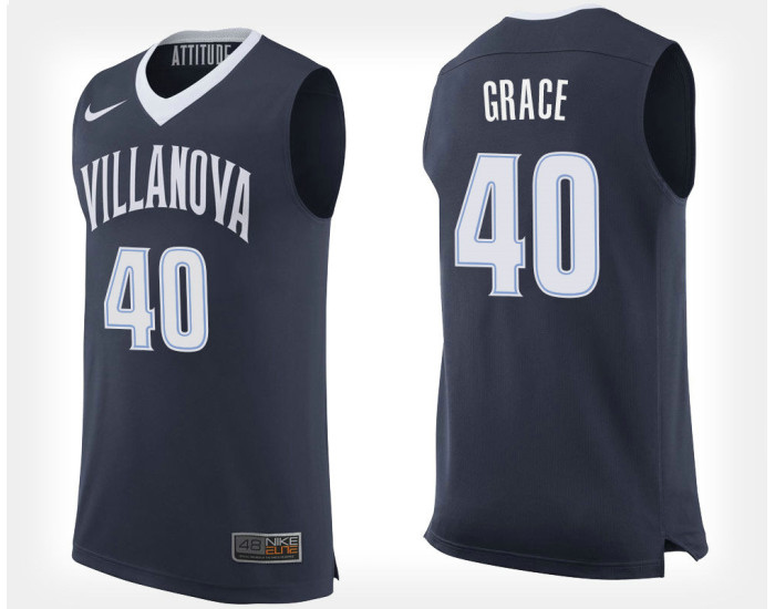 Youth Villanova Wildcats #40 Denny Grace Navy Home Authentic College Basketball Jersey