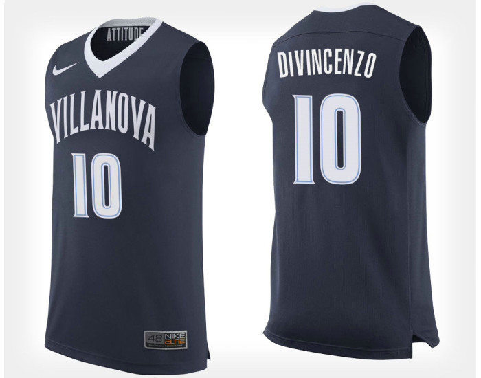 Youth Villanova Wildcats #10 Donte DiVincenzo Navy Home Replica College Basketball Jersey
