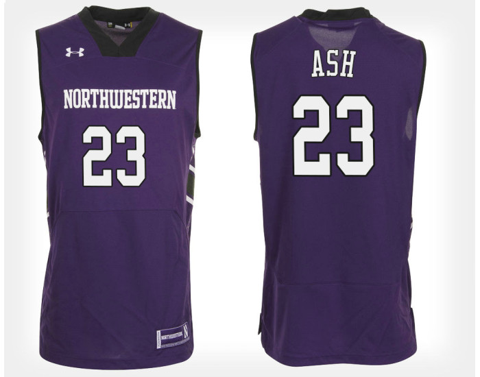 Northwestern Wildcats #23 Jordan Ash Purple Home Replica College Basketball Jersey