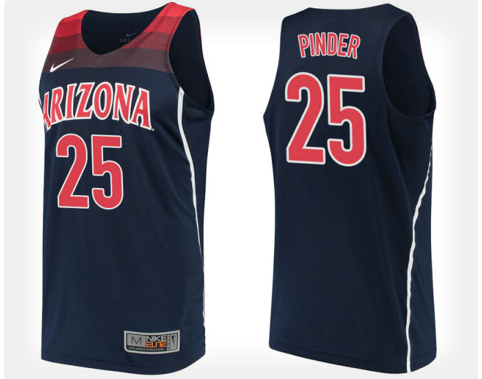 Youth Arizona Wildcats #25 Keanu Pinder Navy Alternate Authentic College Basketball Jersey