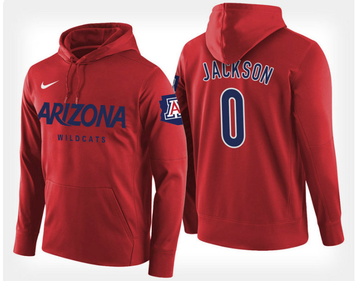 Arizona Wildcats #0 Parker Jackson-Cartwright Red Hoodie College Basketball