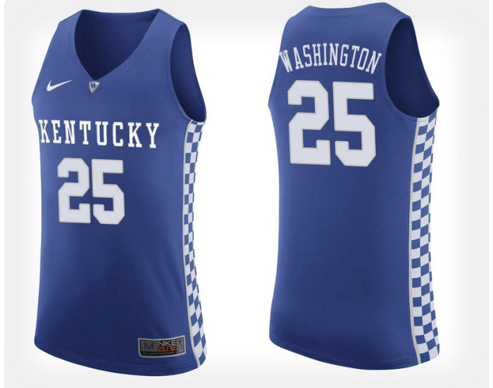Youth Kentucky Wildcats #25 PJ Washington Blue Home Authentic College Basketball Jersey