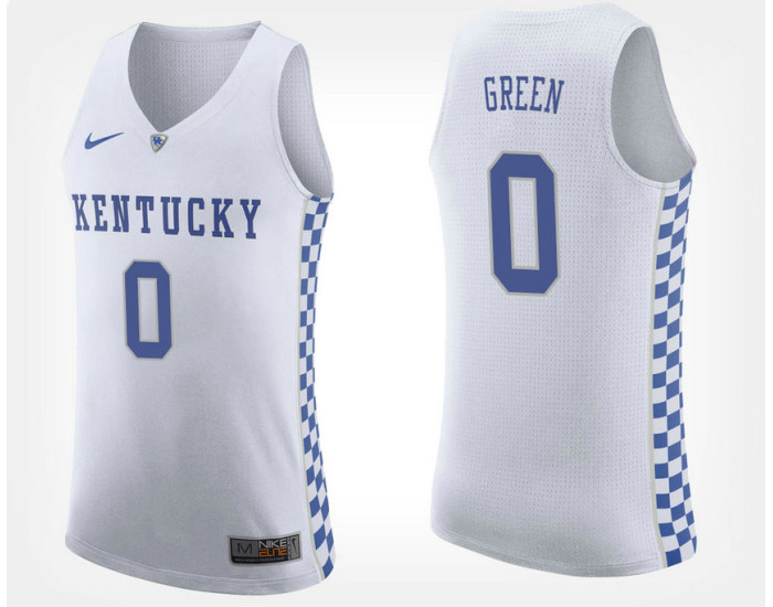 Kentucky Wildcats #0 Quade Green White Road Authentic College Basketball Jersey