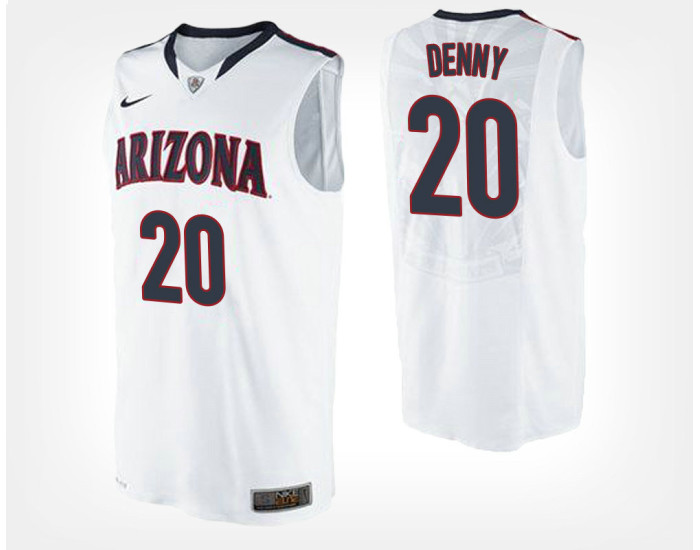 Youth Arizona Wildcats #20 Talbott Denny White Road Replica College Basketball Jersey