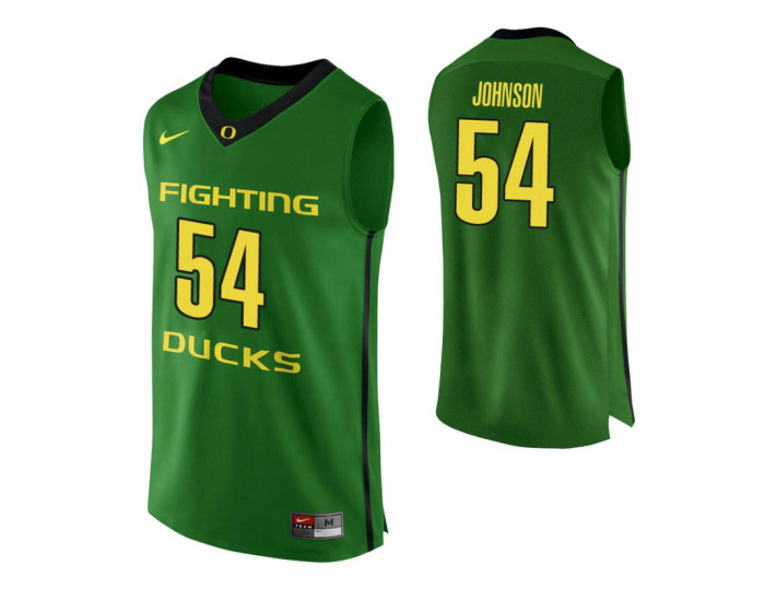 Youth Oregon Ducks #54 Will Johnson Replica College Basketball Jersey Apple Green