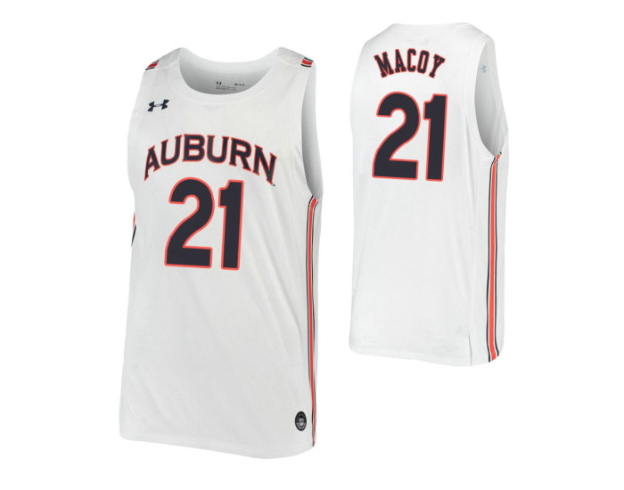 Auburn Tigers #21 Will Macoy White Authentic College Basketball Jersey