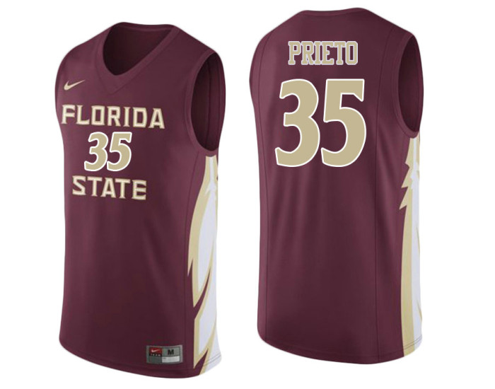 Florida State Seminoles #35 Harrison Prieto Authentic College Basketball Jersey wine