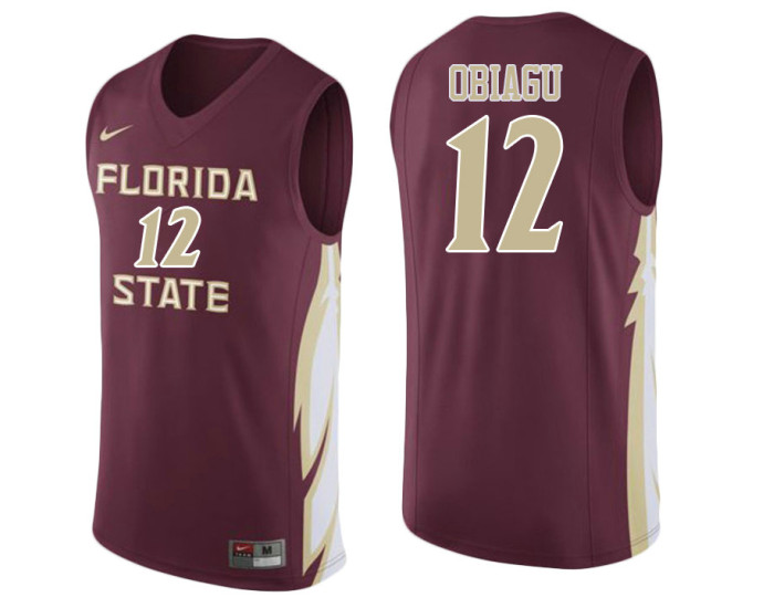 Youth Florida State Seminoles #12 Ike Obiagu Replica College Basketball Jersey wine