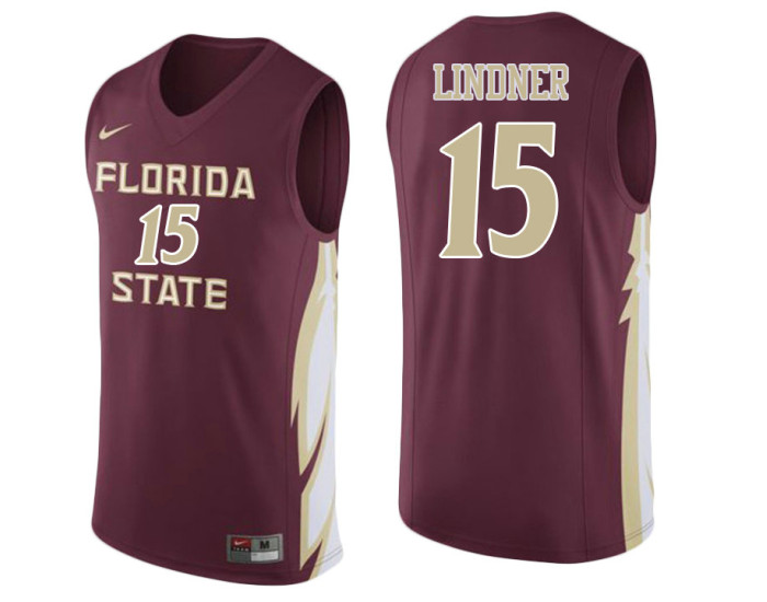 Youth Florida State Seminoles #15 Justin Lindner Authentic College Basketball Jersey wine