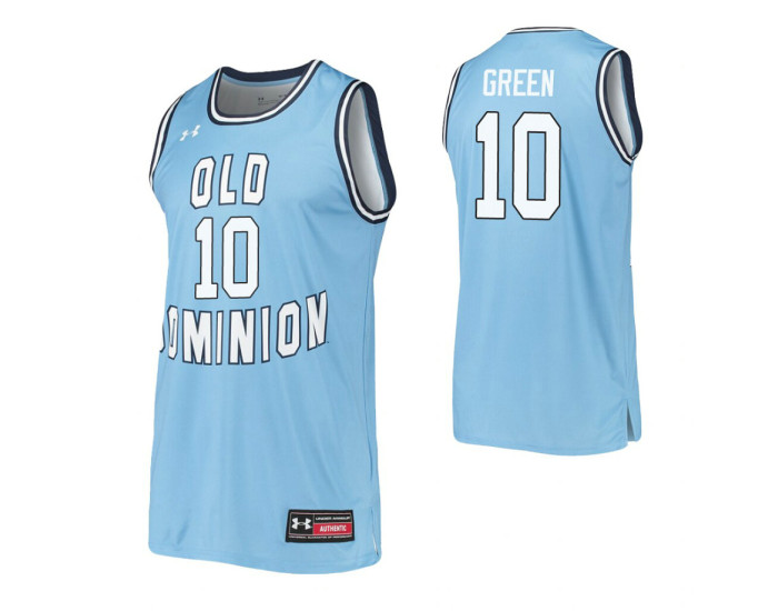 Old Dominion Monarchs #10 Xavier Green Blue Authentic College Basketball Jersey