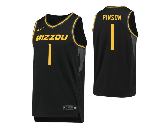 Youth Xavier Pinson Replica College Basketball Jersey Black Missouri Tigers