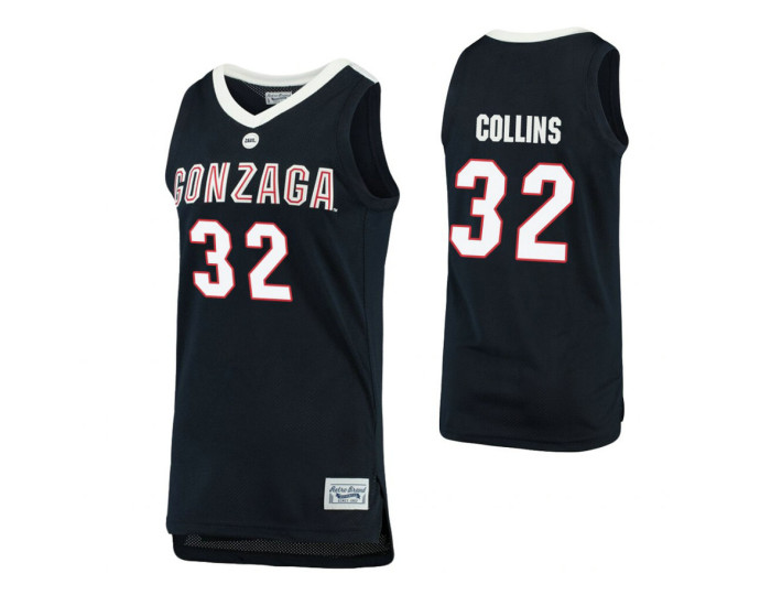 Gonzaga Bulldogs 32 Zach Collins Alumni Replica College Basketball Jersey Navy