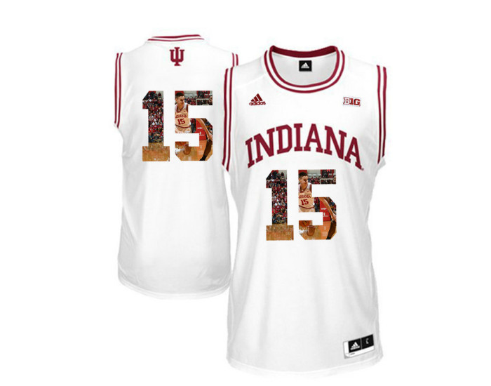 Indiana Hoosiers #15 Zach McRoberts Authentic College Basketball Jersey White