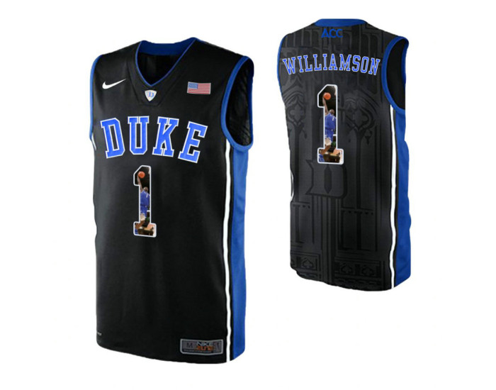 Duke Blue Devils #1 Zion Williamson Black Replica College Basketball Jersey